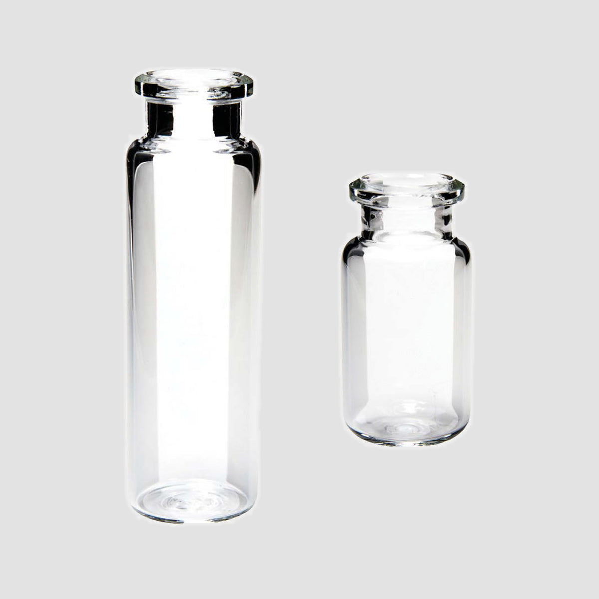 11MM CRIMP VIAL, CLEAR 100/PK